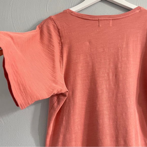 Nation LTD v neck t shirt size Large coral pink - Picture 6 of 8